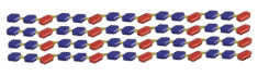 Fig.2 Polisacárido formado por betaglucanos (1,4 azul y 1,3 rojos)