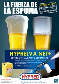 Imagen Revista Hypred // Hyprelva Net+, detergente alcalino espumante