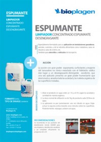 Imagen Revista Bioplagen // Espumante, limpiador concentrado espumante desengrasante