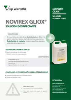 S.P. Veterinaria // Novirex Gliox, solución desinfectante