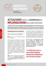 Imagen Revista Actuaciones ante la sospecha de influenza aviar en la explotación