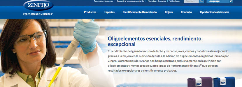 Zinpro Corporation lanza sitio web en español
