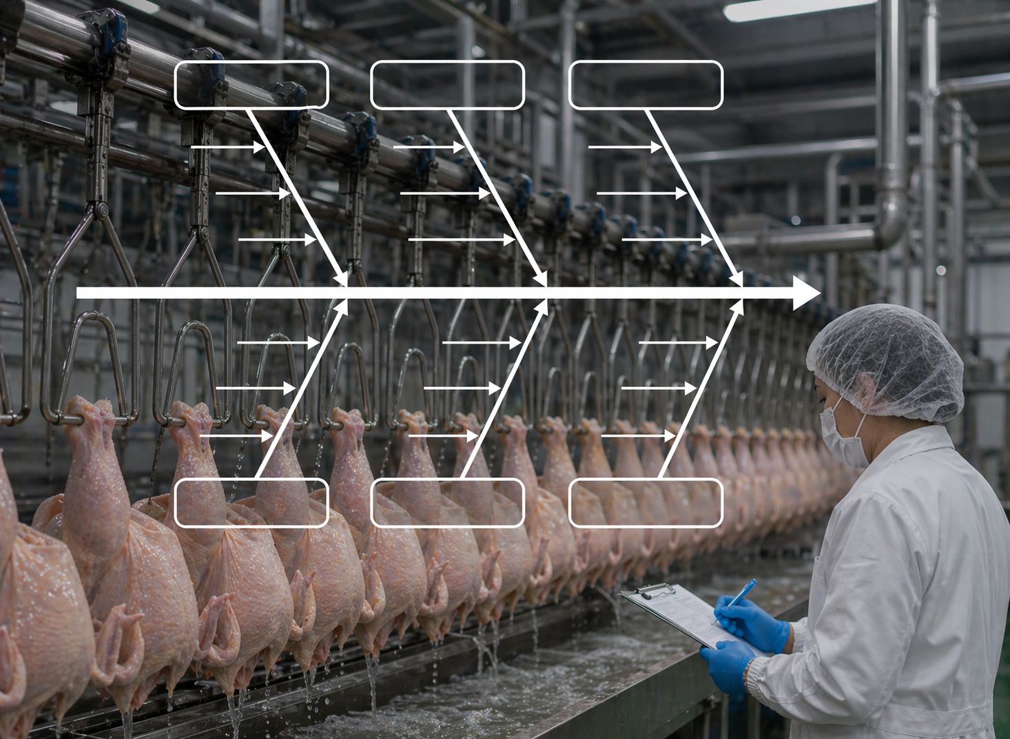 Procesamiento de los Pollos, ¿Cómo podemos aplicar el Diagrama de Ishikawa?