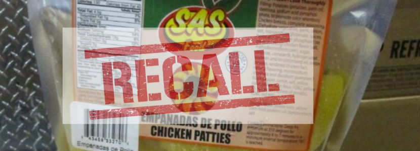 SAS Foods Enterprises INC. recalls beef and chicken empanada products with false mark of inspection