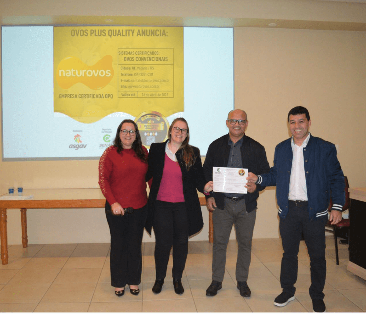 Programa de certificação Ovos Plus Quality (OPQ) entrega 1ª certificação