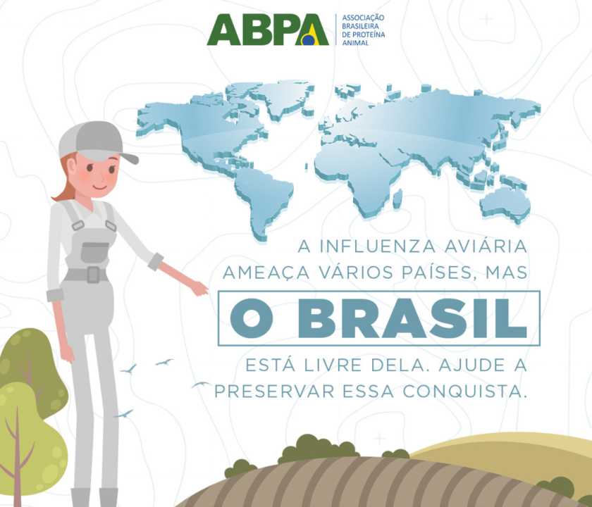 campanha ABPA de biosseguridade contra a influenza aviária