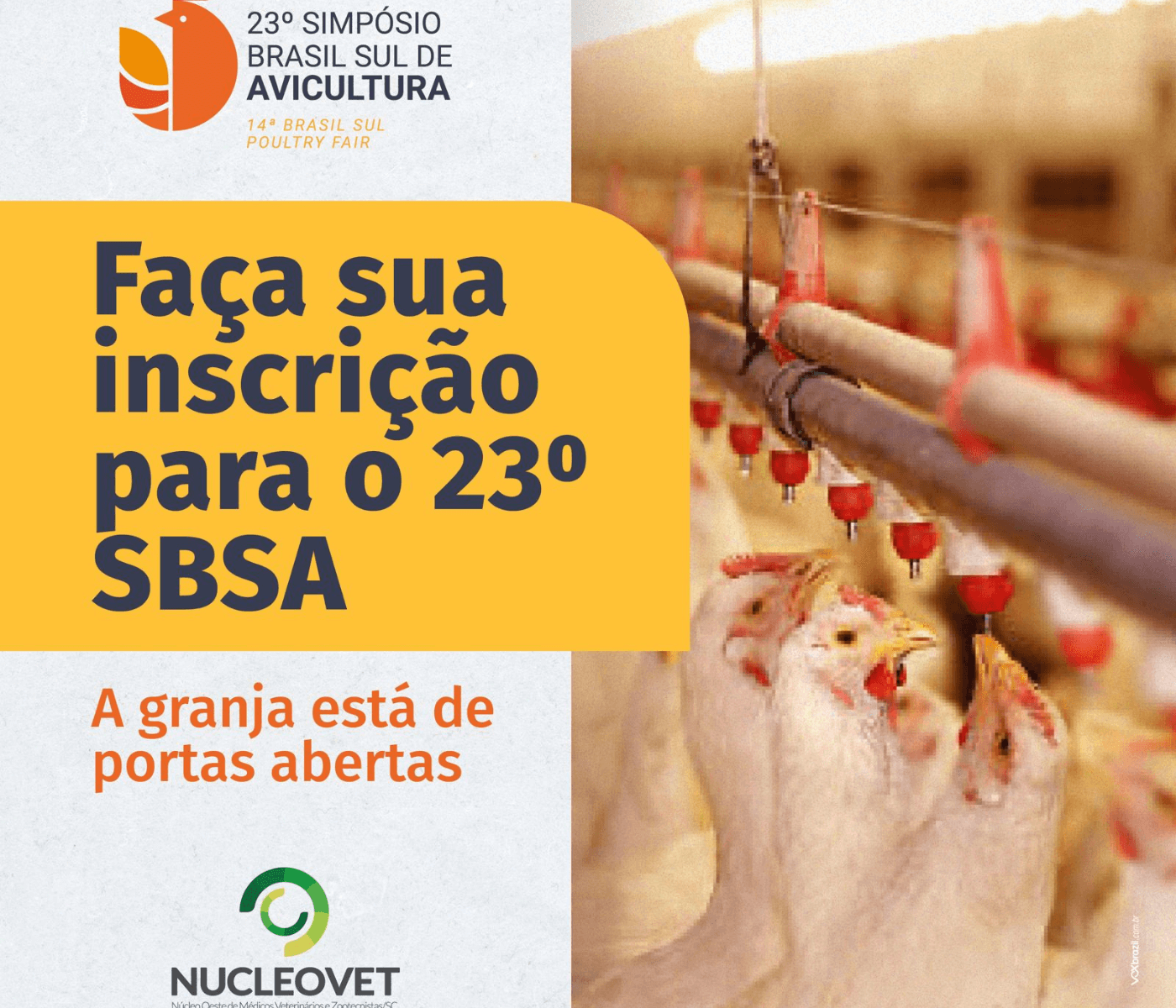 Estão abertas as inscrições para o 23º Simpósio Brasil Sul de Avicultura