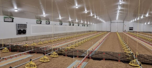 Granja de pollos moderna por New Farms