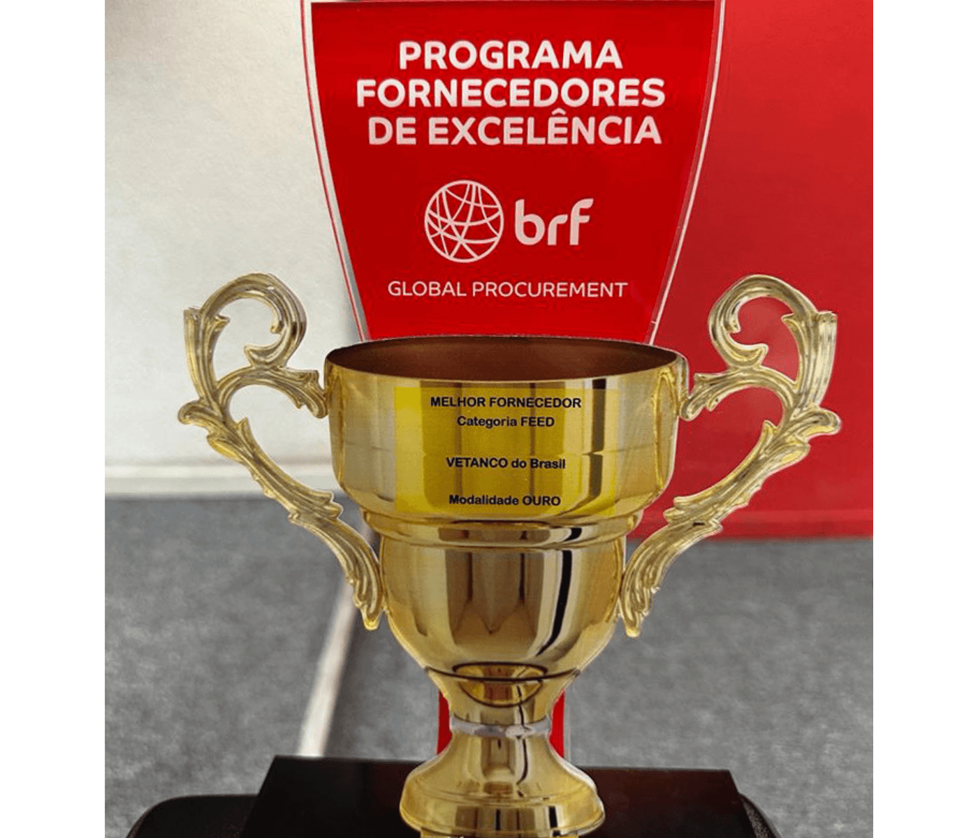 Vetanco Brasil é reconhecida como Melhor Fornecedor na categoria Feed do Programa de Excelência da BRF