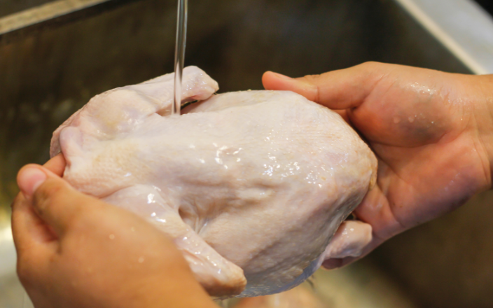 Why washing raw chicken is a mistake