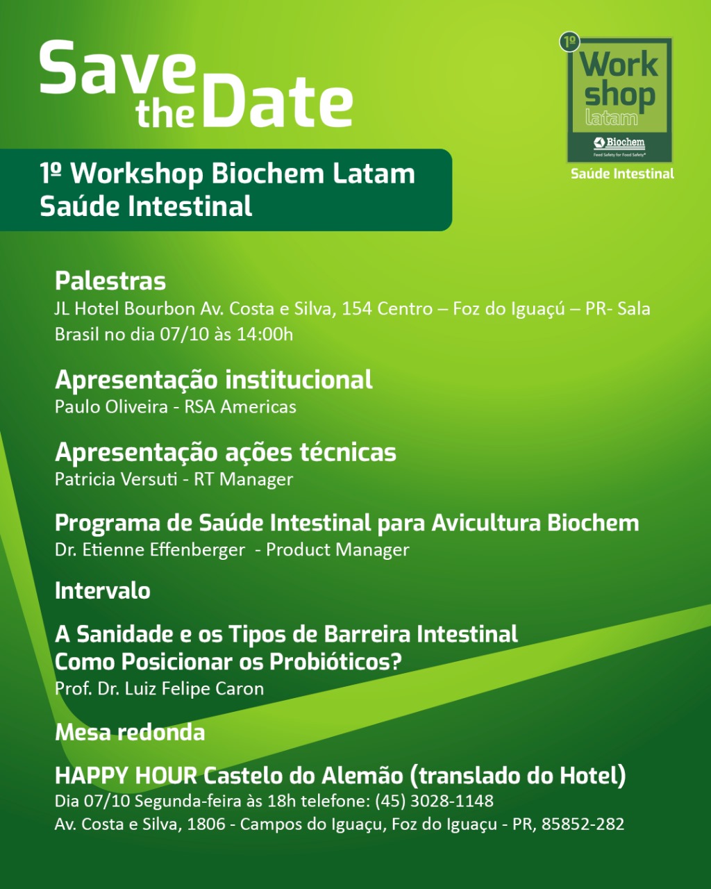 Workshop sobre Saúde Intestinal