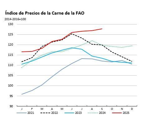 Evolución de los precios de la carne de ave y del mercado mundial de carnes