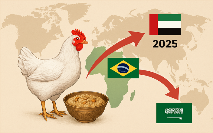 الإمارات والسعودية تعزّزان واردات الدجاج البرازيلي