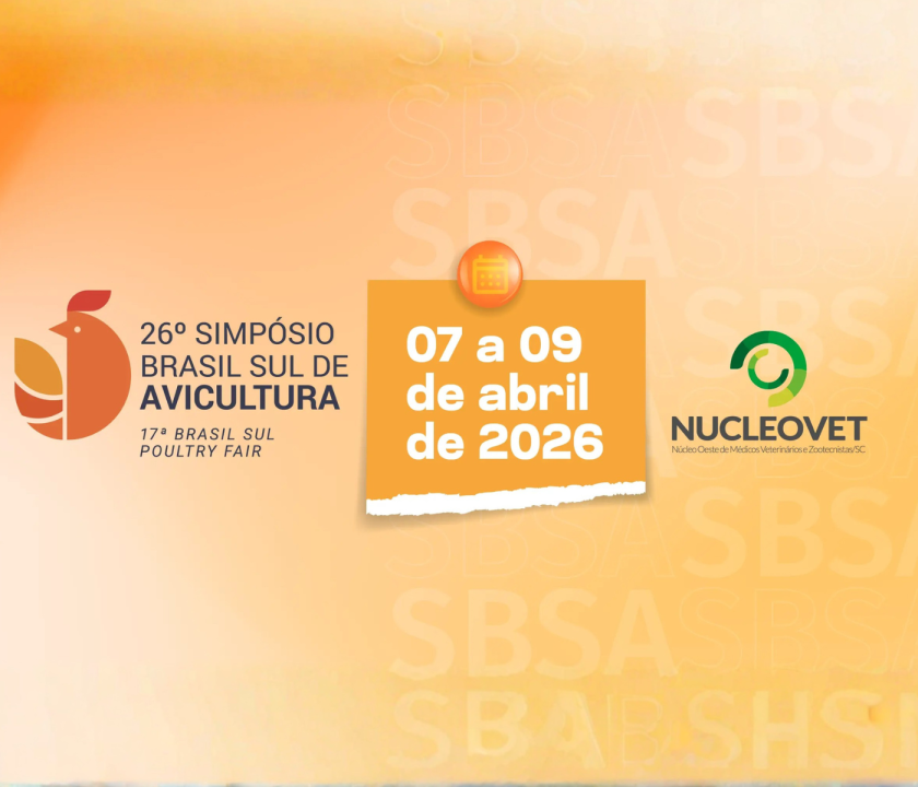 26º Simpósio Brasil Sul de Avicultura reúne painéis e debates técnicos | Bem-estar animal, sanidade, mercado e influenza aviária estarão entre os temas centrais debatidos no 26º SBSA.