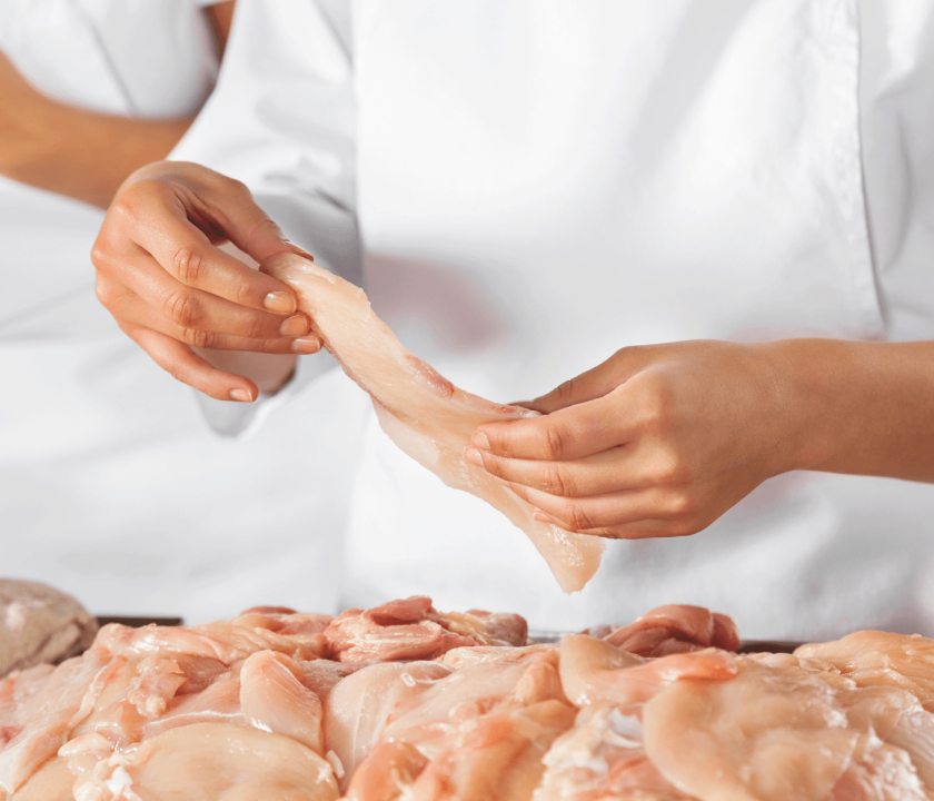 Control de calidad en carne de pollo