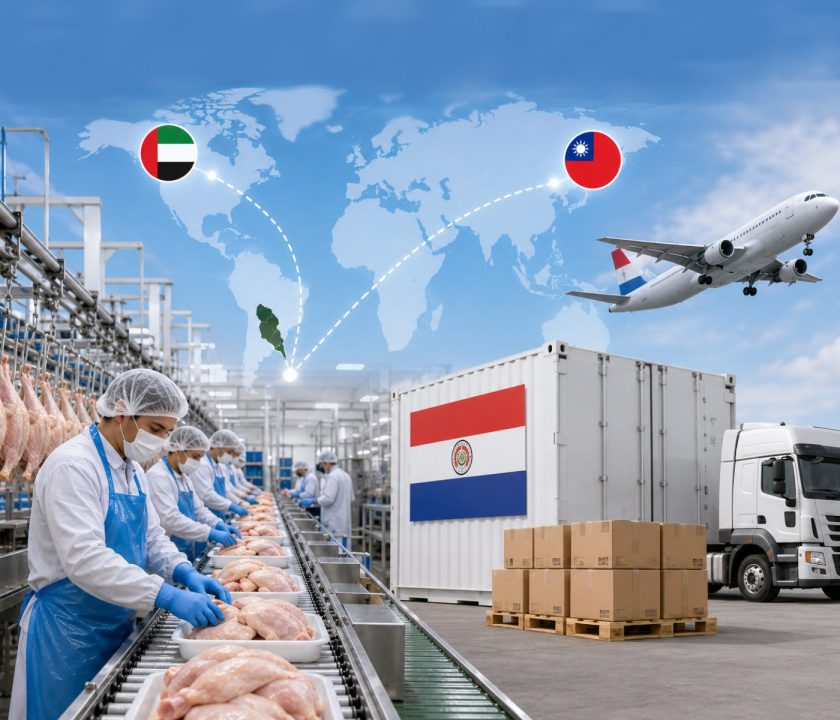 Paraguay fortalece su presencia internacional con la exportación de carne aviar
