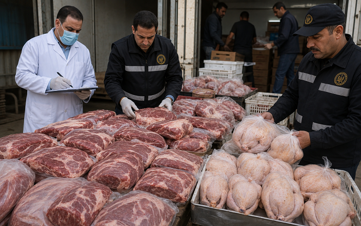 ضبط طن من اللحوم والدواجن المخالفة في حملة مكبرة بالغربية
