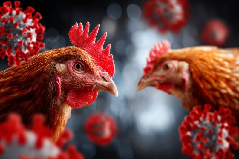 Gallina -en -explotación avícola- ante- la -alerta por -enfermedad -de Newcastle