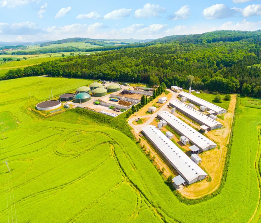 planta de biogas en granja
